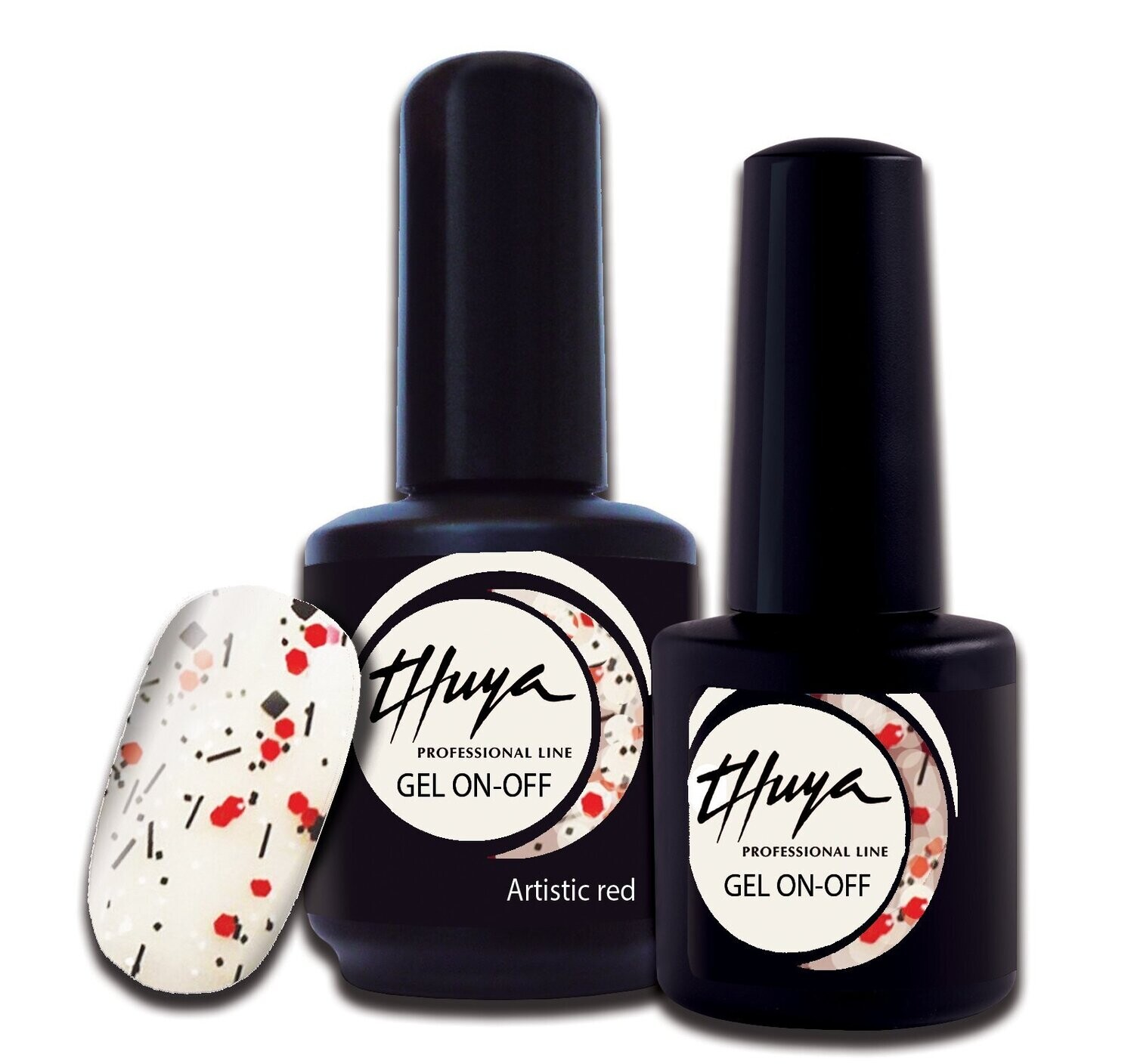 Smalto semipermanente Thuya - Gel ON OFF - 065 - Artistic red, Formato: 7 ml
