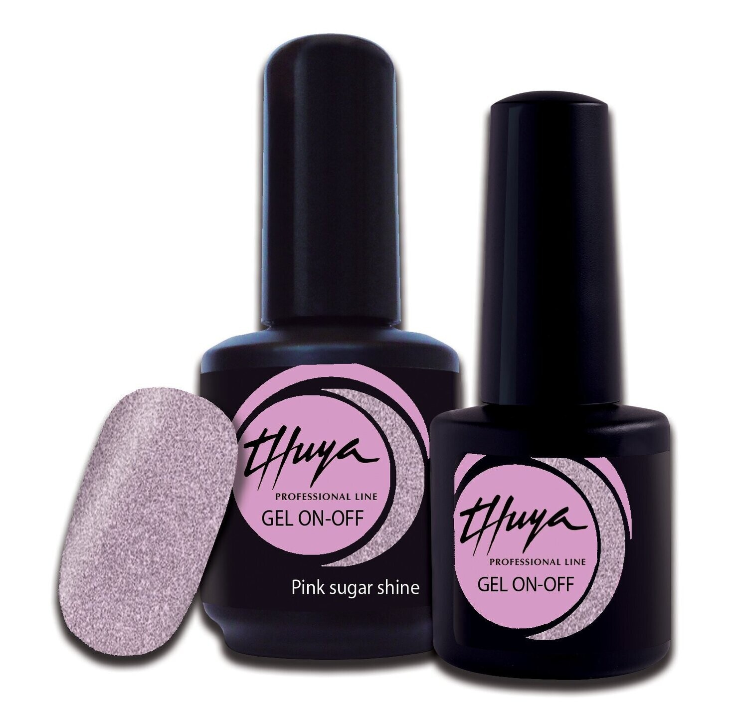 Smalto semipermanente Thuya - Gel ON OFF - 127 - Pink sugar shine, Formato: 7 ml