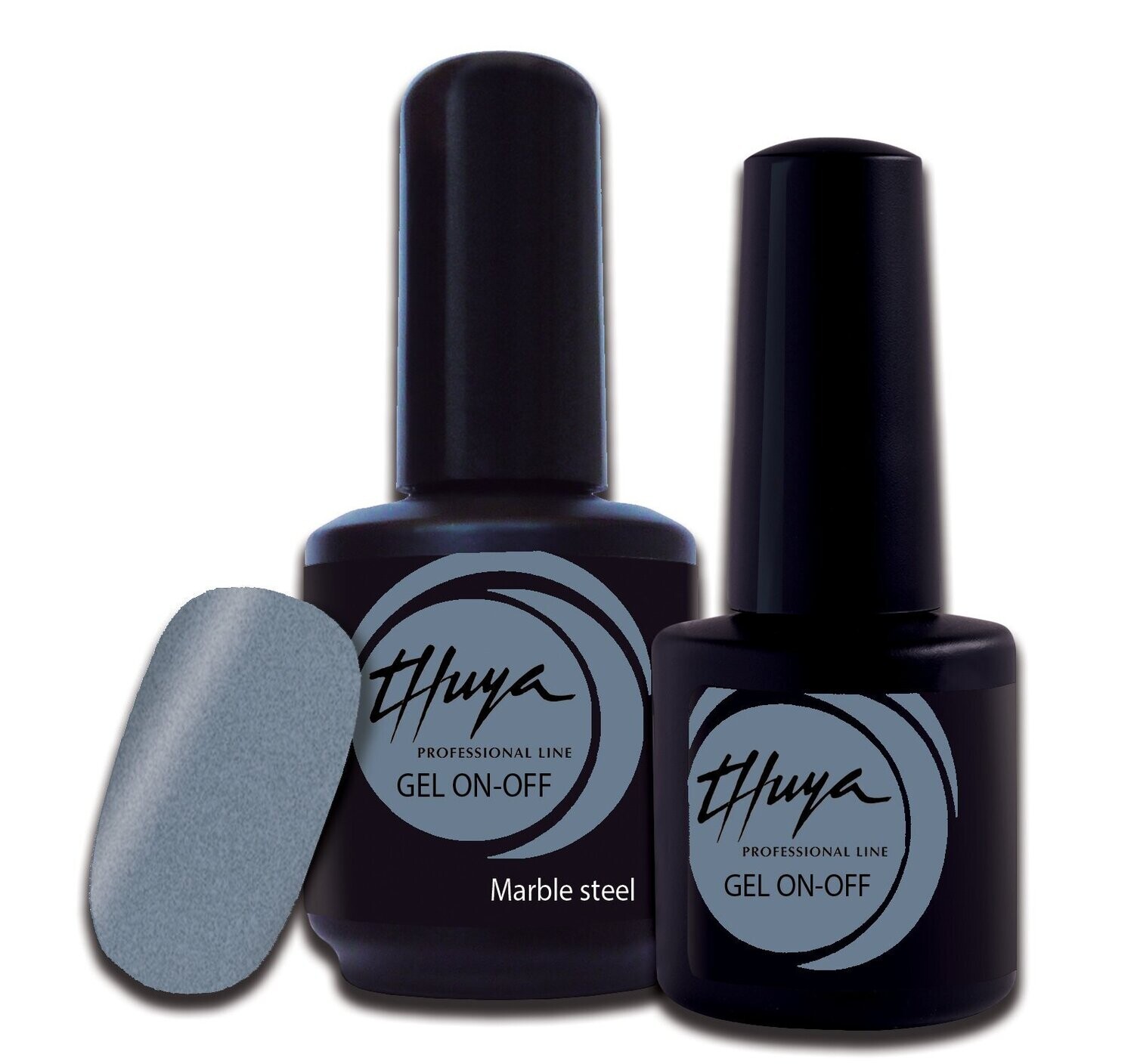 Smalto semipermanente Thuya - Gel ON OFF - 148 - Marble steel, Formato: 7 ml