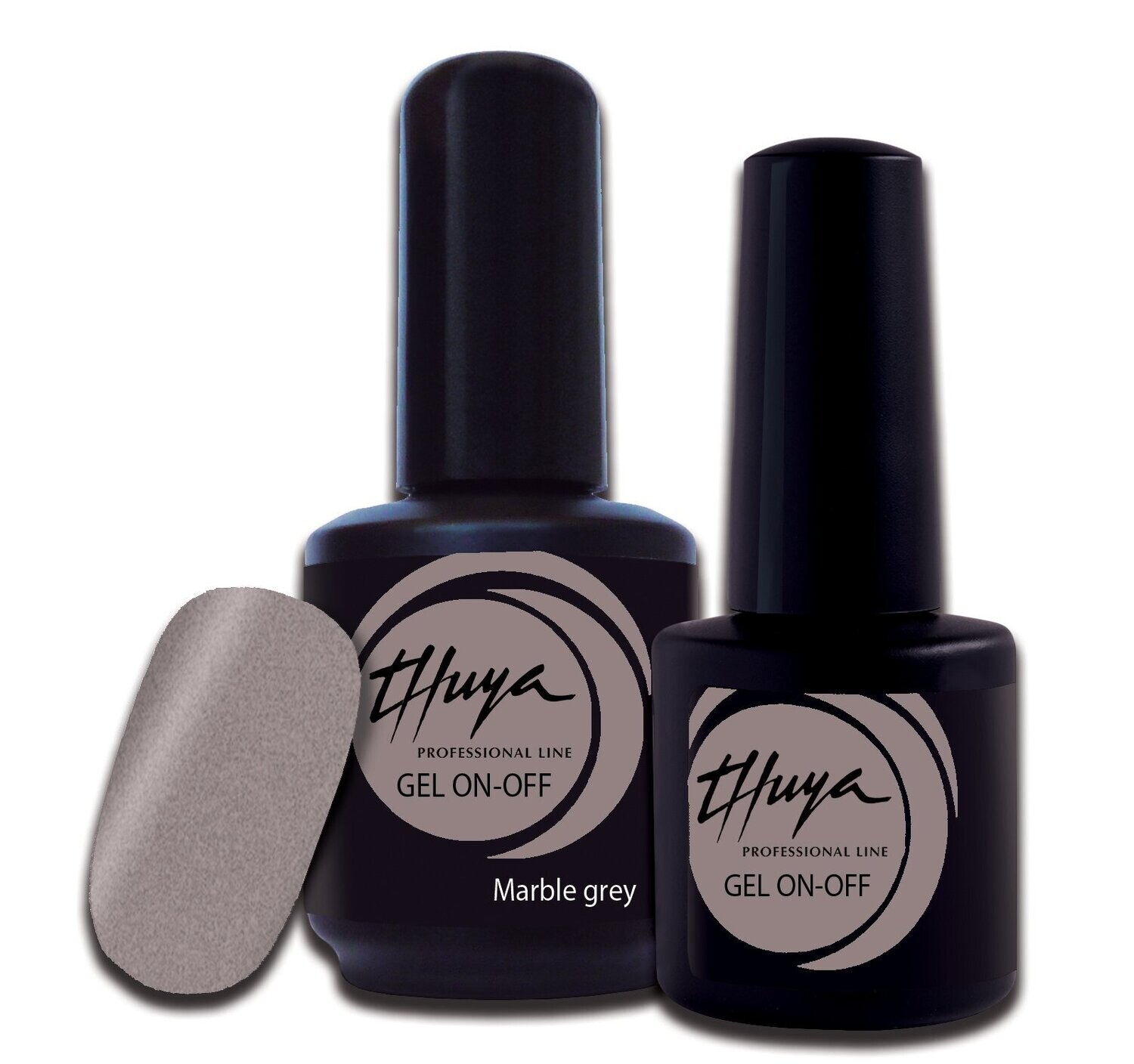 Smalto semipermanente Thuya - Gel ON OFF - 128 - Marble grey, Formato: 7 ml