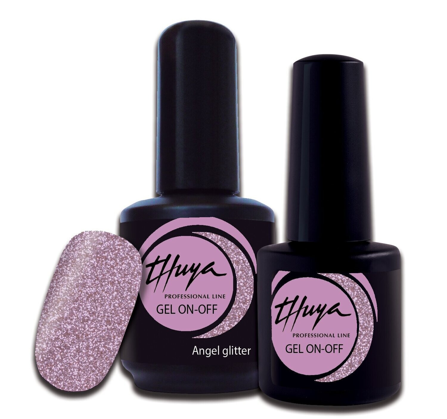 Smalto semipermanente Thuya - Gel ON OFF - 160- Angel glitter, Formato: 7 ml