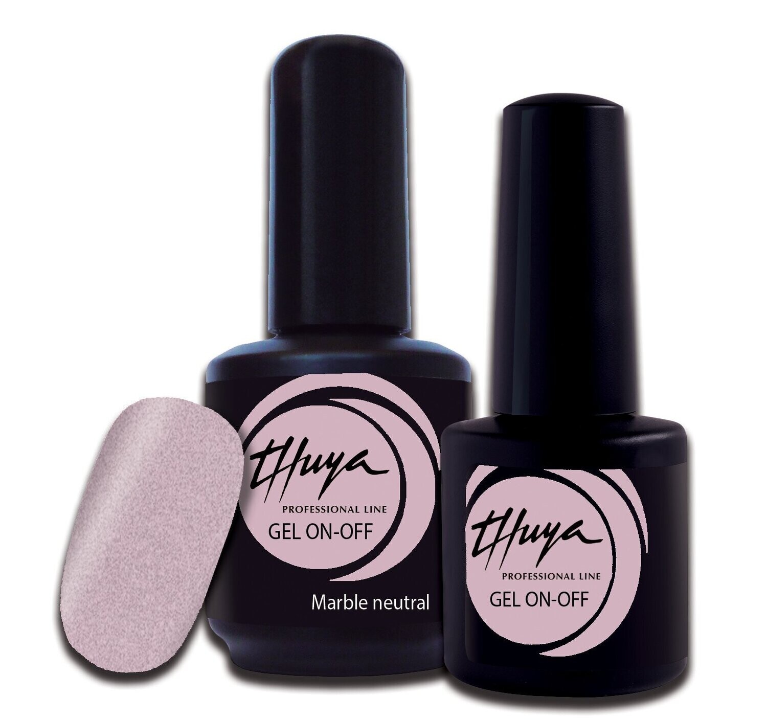 Smalto semipermanente Thuya - Gel ON OFF - 140 - Marble neutral, Formato: 7 ml