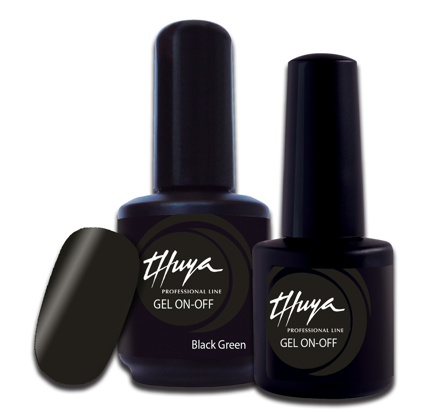 Smalto semipermanente Thuya - Gel ON OFF - 202 - Black Green