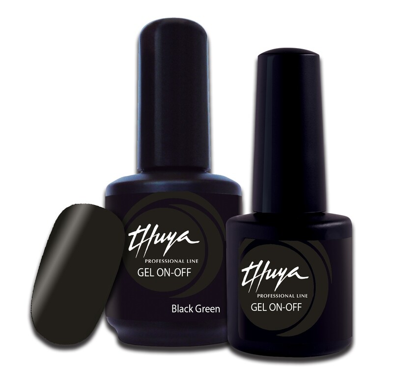 Smalto semipermanente Thuya - Gel ON OFF - 202 - Black Green