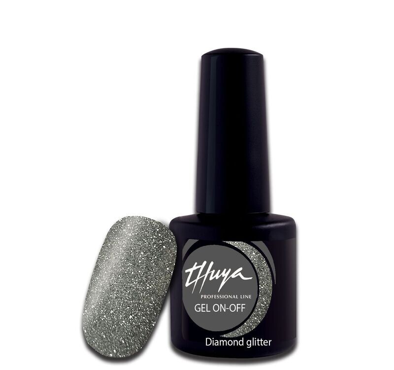 Smalto semipermanente Thuya - Gel ON OFF - 203 - Diamond glitter