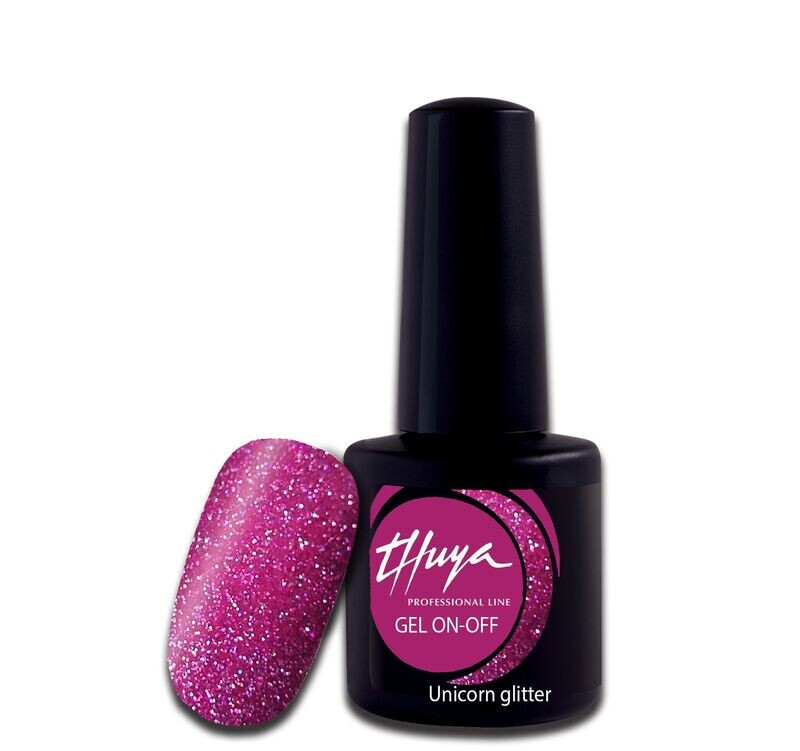 Smalto semipermanente Thuya - Gel ON OFF - 204 - Unicorn glitter