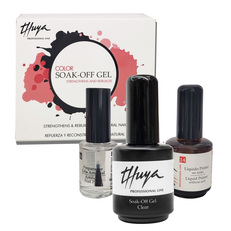 Gel SOAK OFF Thuya - Kit essential (3 pz)