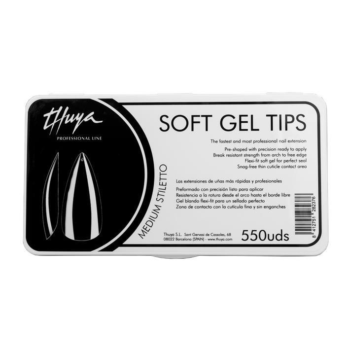 Soft Gel System Thuya (550 pz) Tips - Medium Stiletto