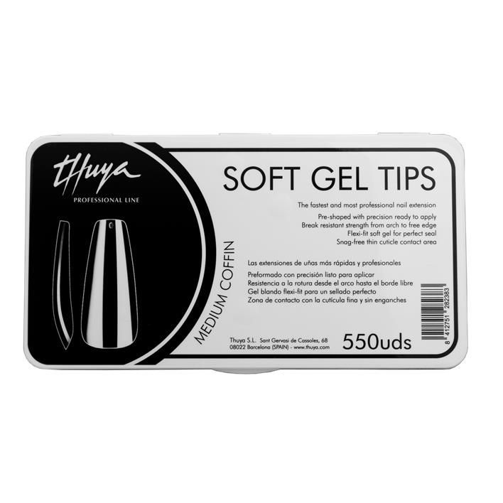 Soft Gel System Thuya (550 pz) Tips - Medium Coffin
