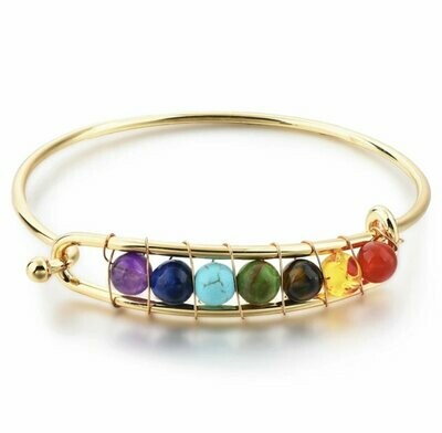 Modernes Chakra Armband mit Natursteinen Modernes Chakra Armband mit Natursteinen