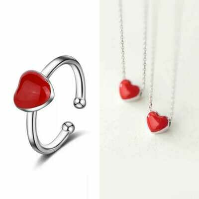Sehr schönes Set: Herzkette + Ring 925S Sehr schönes Set: Herzkette + Ring 925S