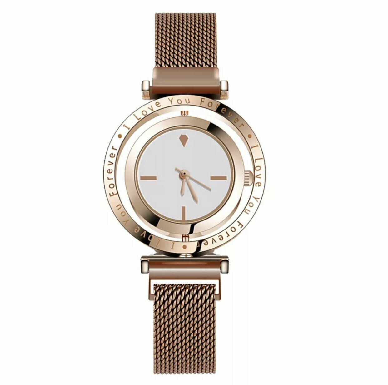 Sehr schön Forever Love - Armbanduhr, Farbe: Rosegold