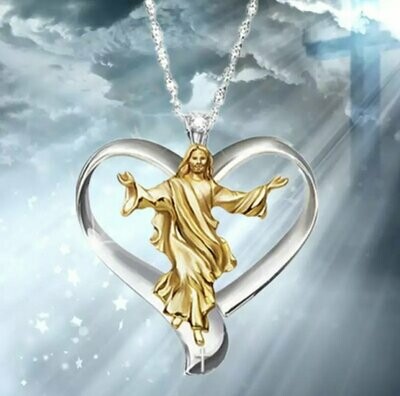 Jesus Herz Anhänger + gratis Kette Jesus Herz Anhänger + gratis Kette