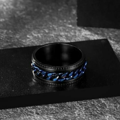 Herren Ring Gr. 9/60, Variante: Blau Größe 8