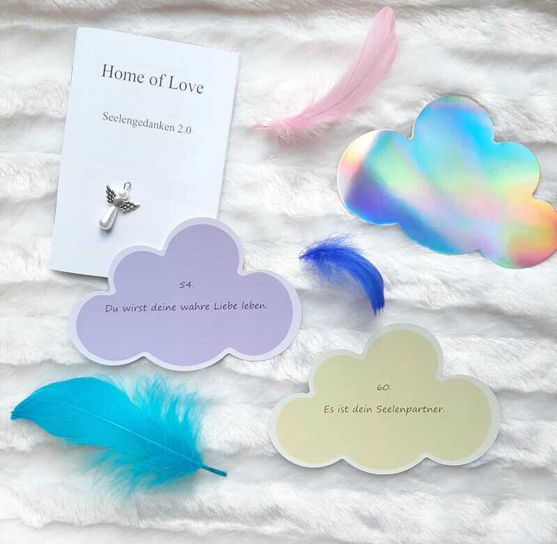 Schöne Seelengedanken 2.0 Karten, holo Wolken + Buch + Social Media Erlaubnis