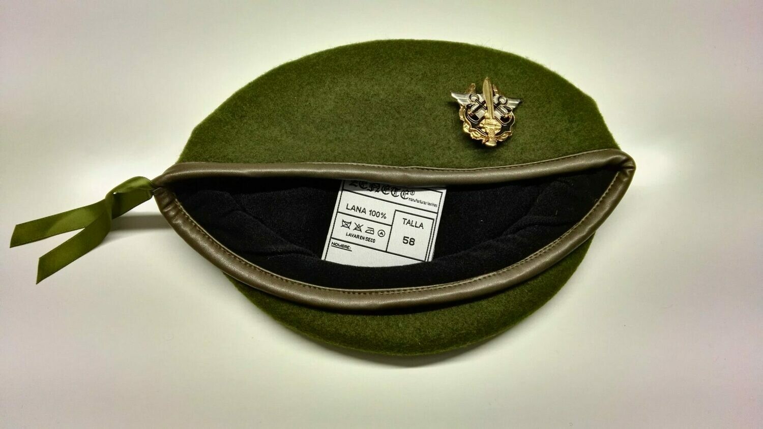 Boina Verde Infantería de Marina FGNE Emblema Metálico Metálico Dorado y  Plata