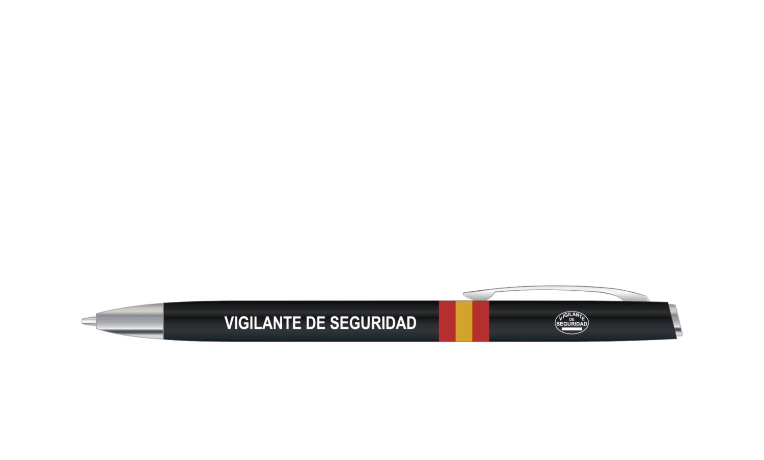 Boligrafo de VIGILANTE DE SEGURIDAD con la Bandera de ESPAÑA