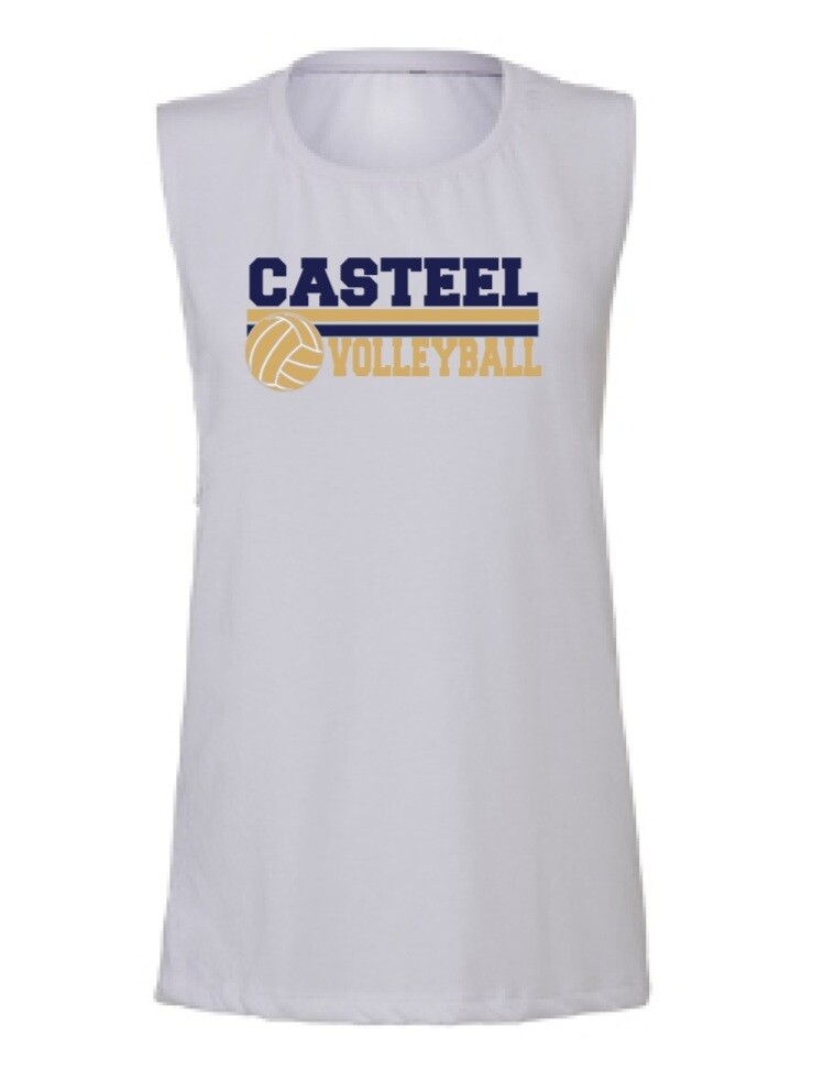 Casteel Volleyball Next Level Apparel Women&#39;s Festival Muscle Tank