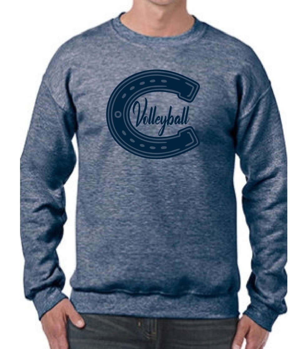Casteel Volleyball Heavy Blend 8.0 OZ Adult Crew Fleece