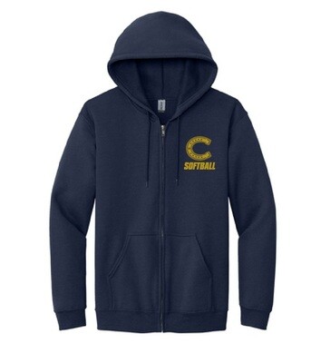 Casteel Softball Adult Heavy Blend Full Zip Hooded Sweatshirt