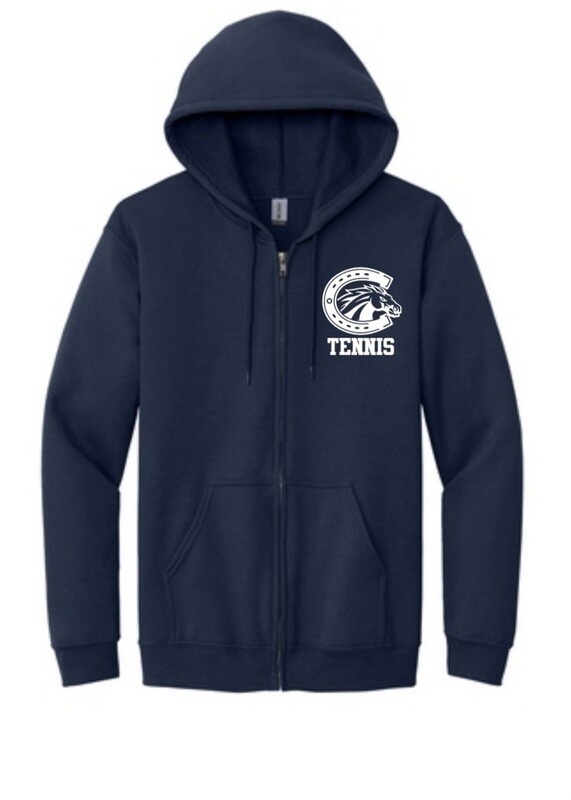 Casteel Tennis Adult Heavy Blend Full Zip Hooded Sweatshirt
