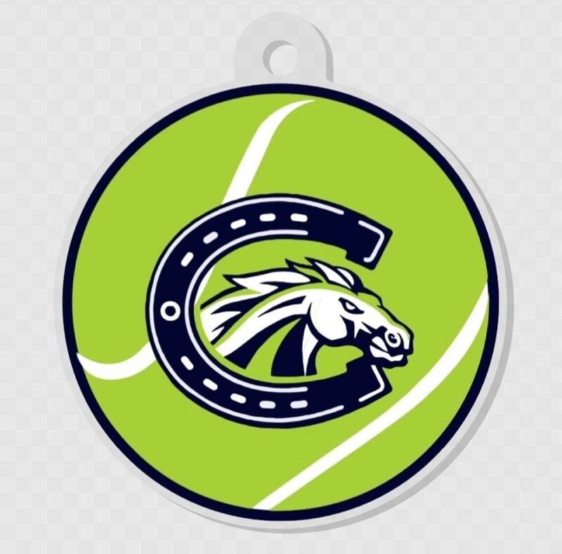 Casteel Tennis 2x2 Plastic Keychain