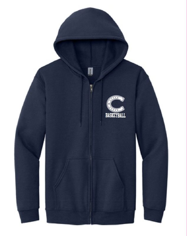 Casteel Basketball Adult Heavy Blend Full Zip Hooded Sweatshirt