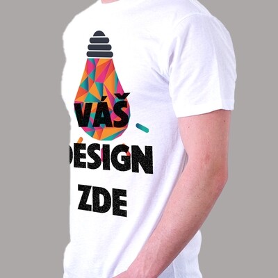 Tištěný design 30x40 cm + tričko světlé barvy.