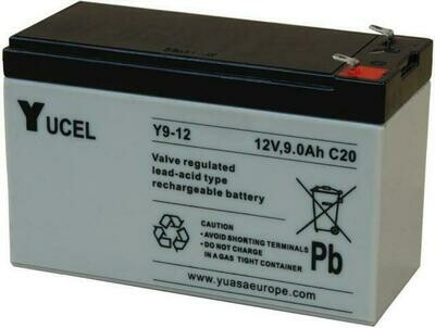 12v 9A/H Yucel Battery