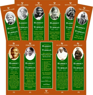 Harriet Tubman Book Markers (Set of 10)