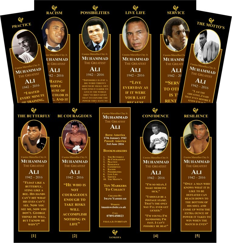 Muhammad Ali Book Markers (Set of 10)