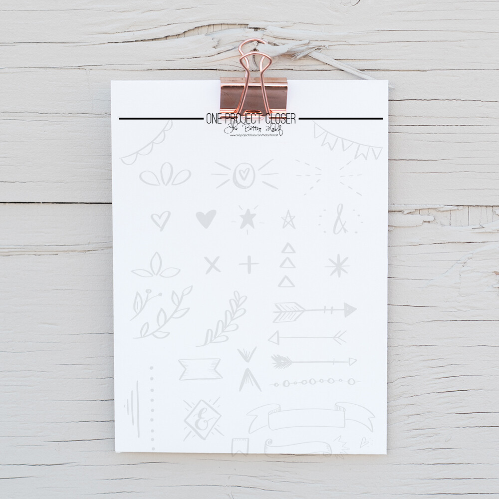 Lettering Practice Sheet- Decorative Elements