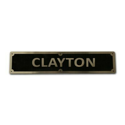 Clayton Nameplate