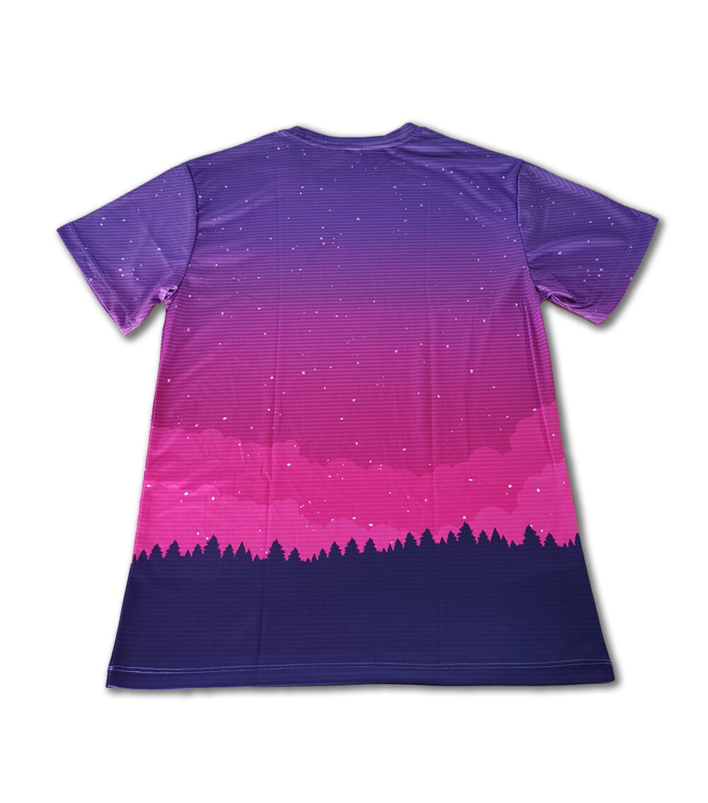 Pennine Trails - Purple Sunset Skies Running T-Shirt