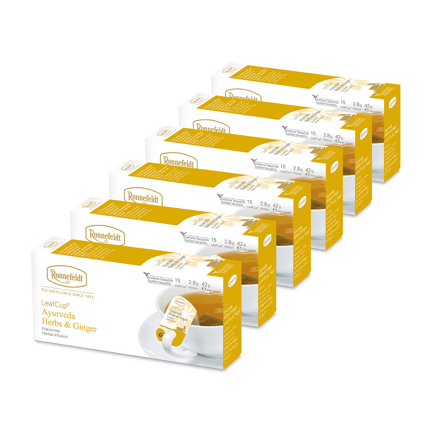 LeafCup Ayurveda Herbs &amp; Ginger Tea (90)