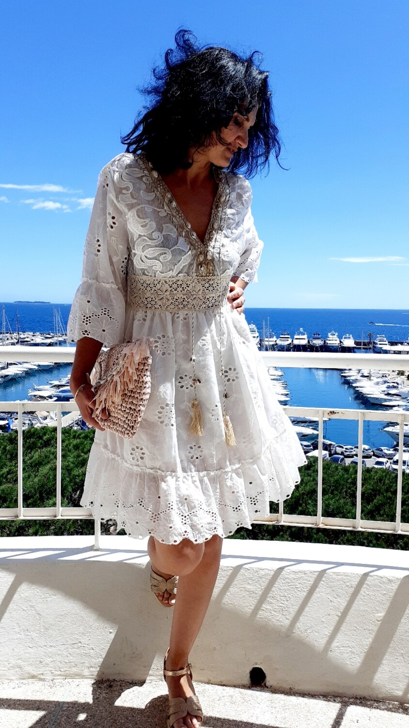 Robe Océan bohème blanc 