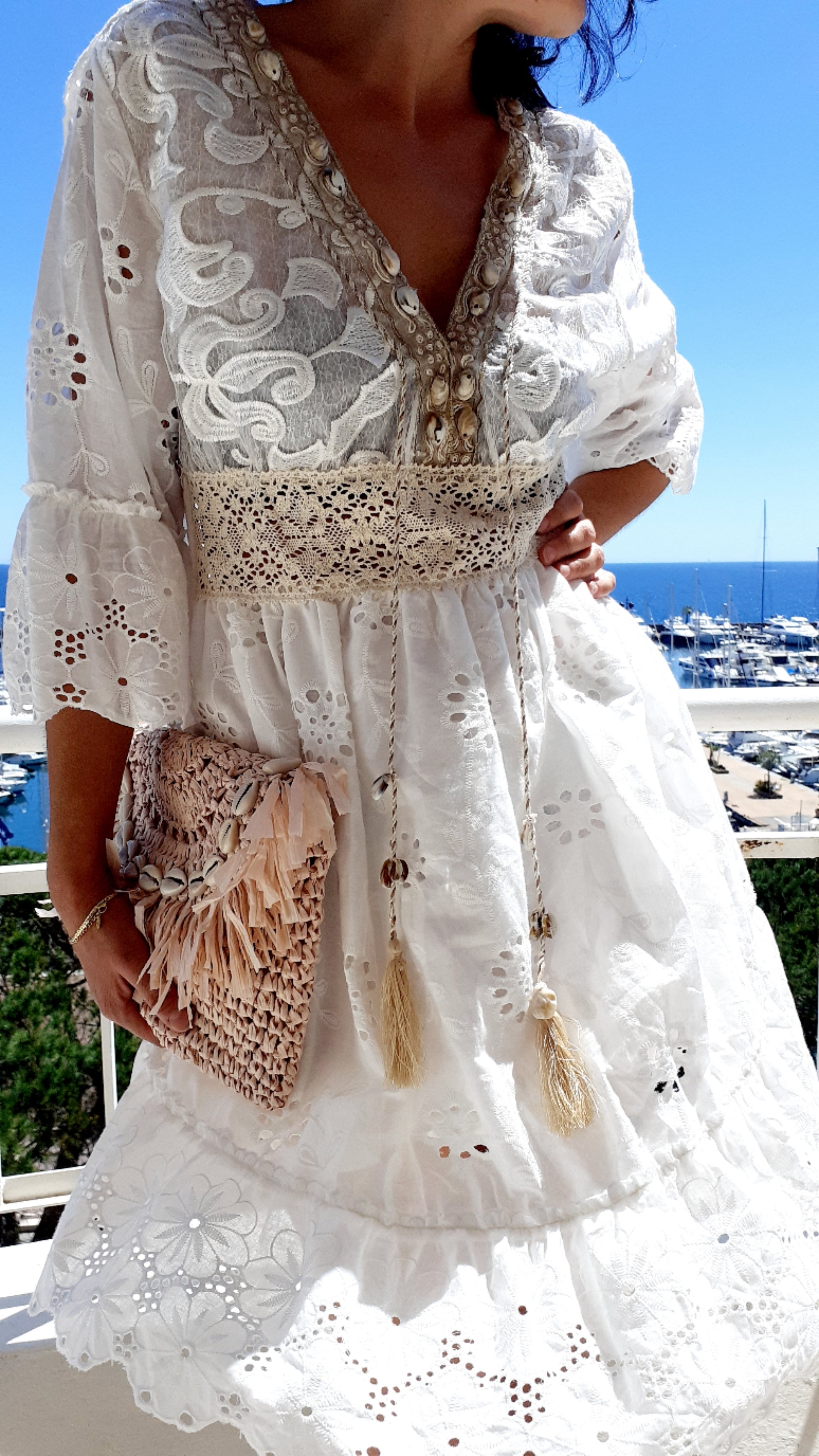 Robe Océan bohème blanc