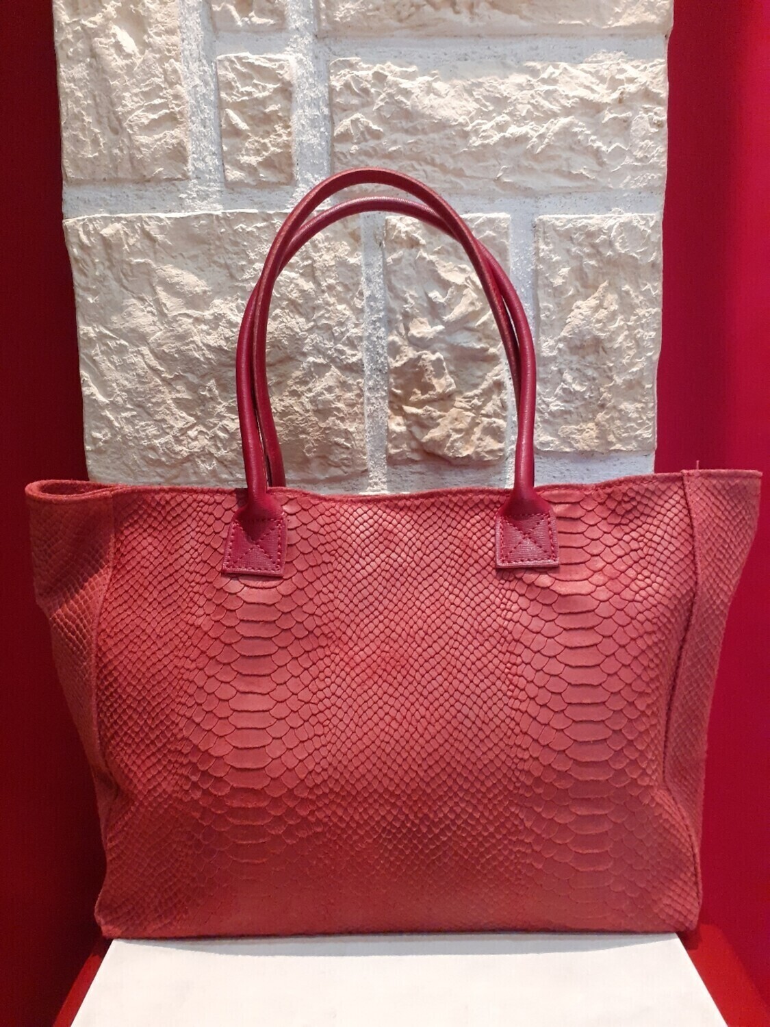 Sac cuir Sonia rouge