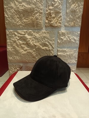 Casquette en suédine noir 