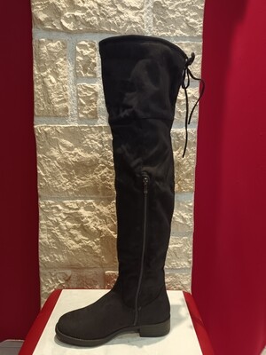 Bottes genouillères en suédine noir