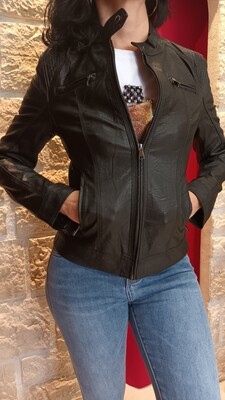 Blouson simili cuir noir