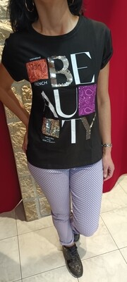 T-shirt Beauty noir