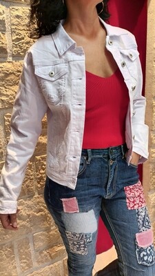 Veste jean blanc 