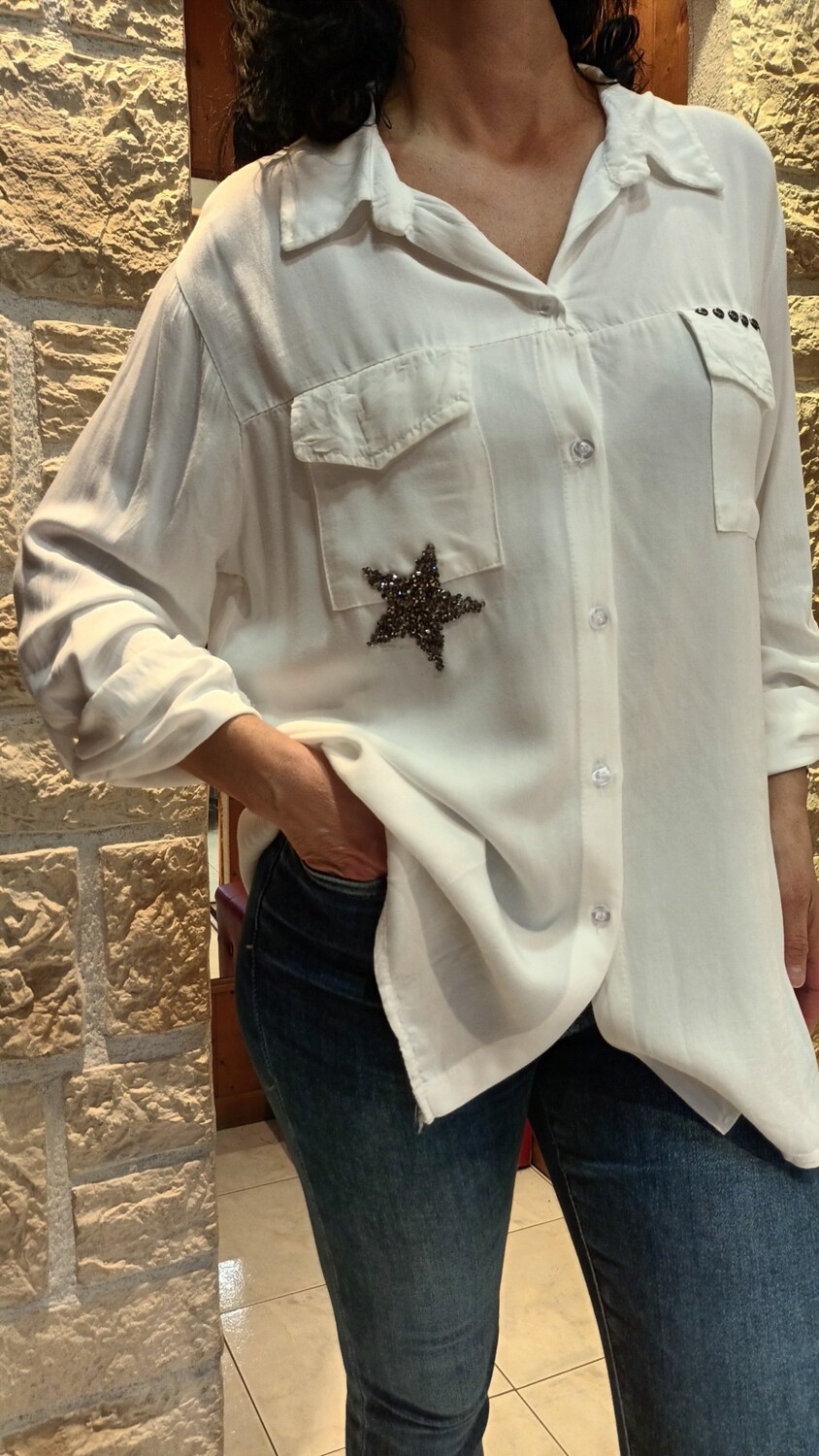 Chemise Étoile blanc
