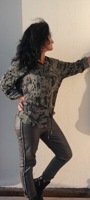 Chemise Army kaki imprimé 