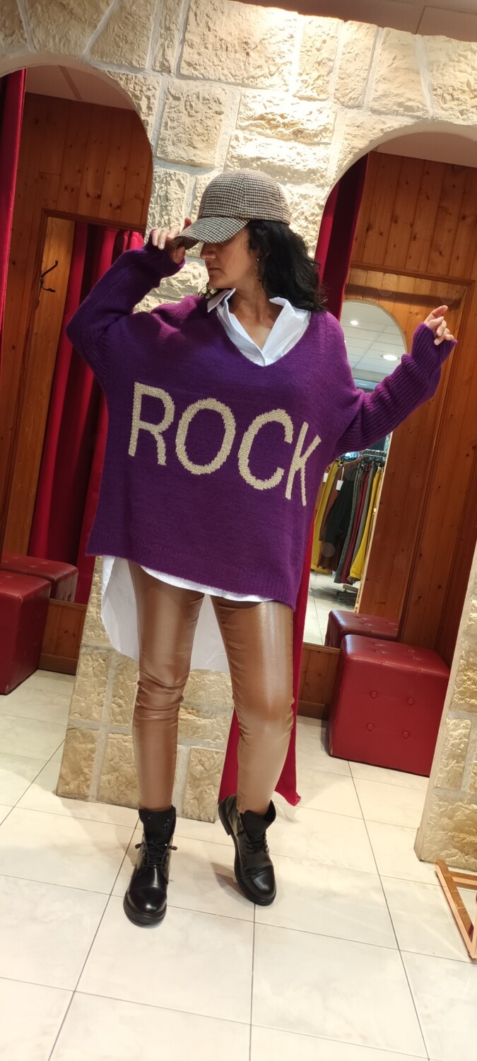 Pull Rock oversize aubergine