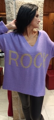 Pull Rock oversize lilas 