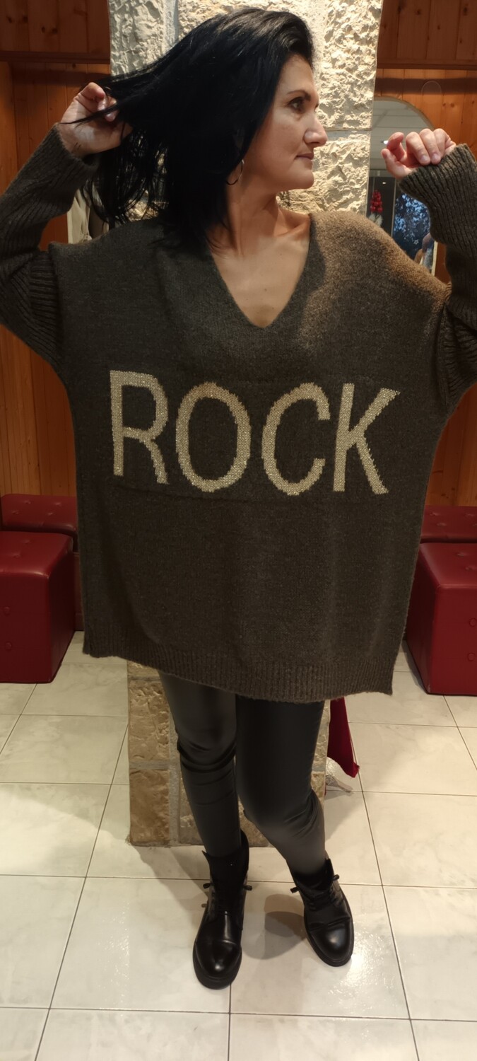 Pull Rock oversize kaki