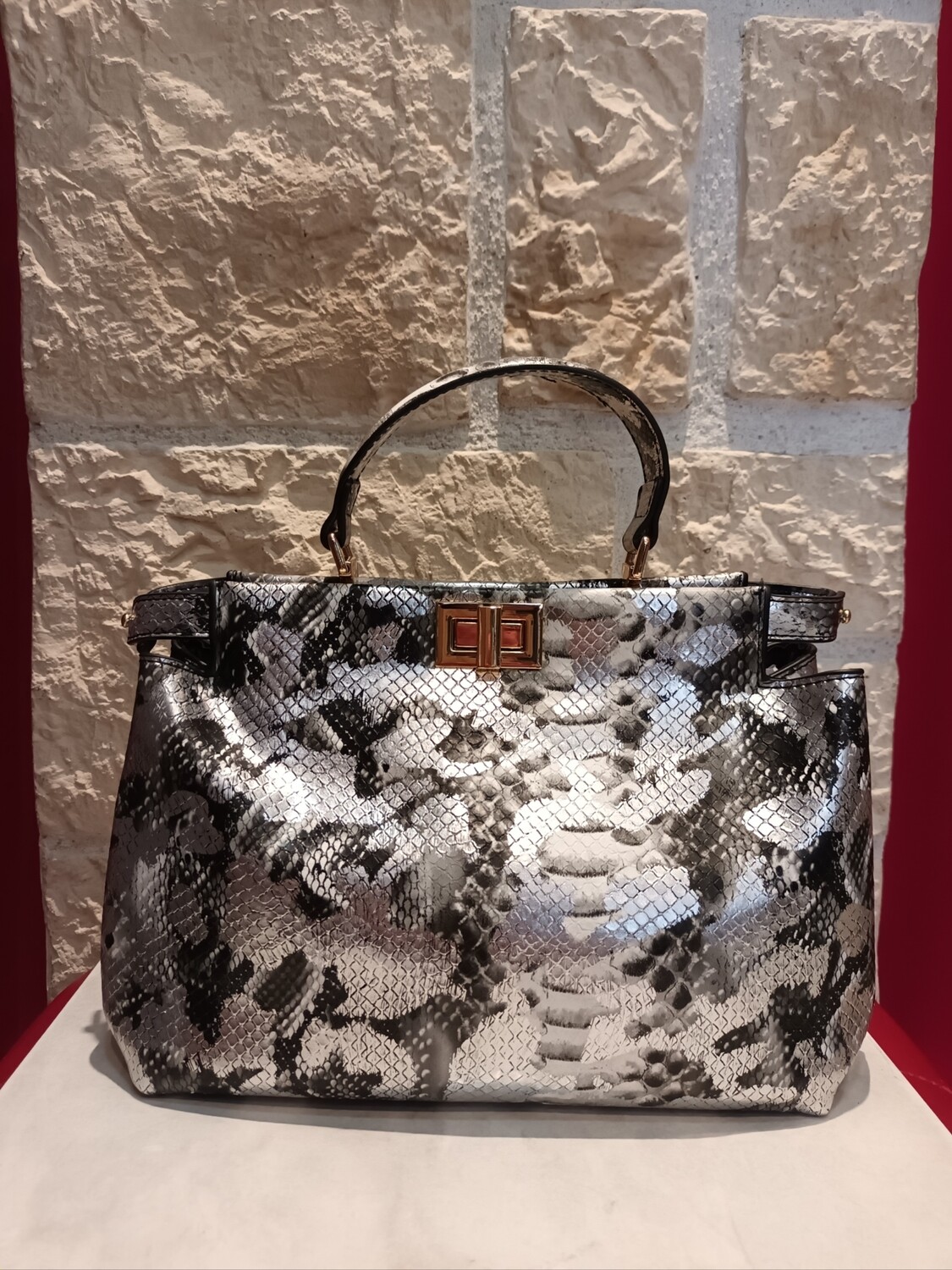 Sac Fashion noir argenté