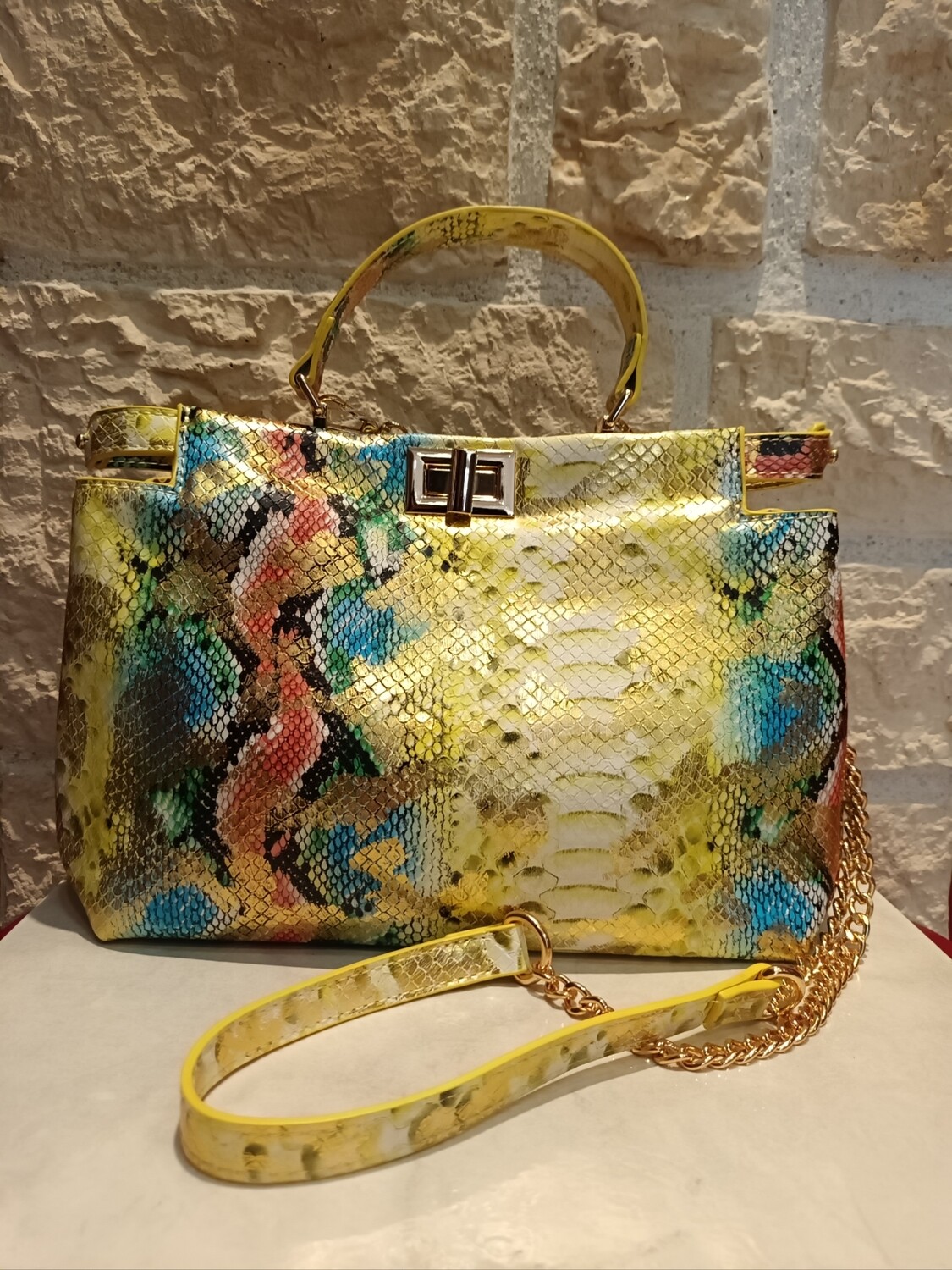 Sac Fashion jaune multicolore 